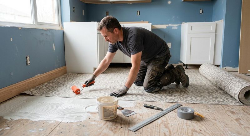 Sheet Linoleum Installation in Fontana, CA