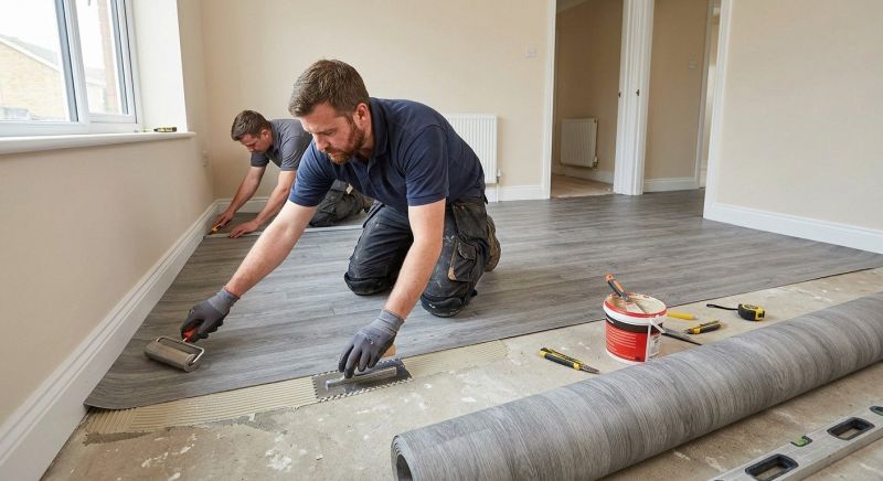 Sheet Linoleum Installation in Pomona, CA